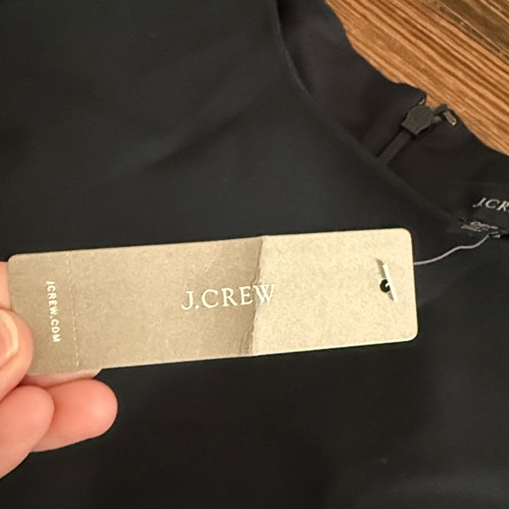 NWT J. Crew Black Midi Sheath Dress - Picture 2 of 4
